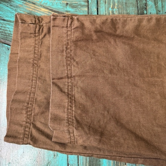 Eddie Bauer Tan Cropped Linen Pants Size 8 100% Linen - Picture 13 of 13